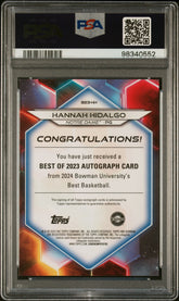 2023 Bowman U Best Of 2023 Autograph Hannah Hidalgo Geometric Gold Auto 50 PSA 9